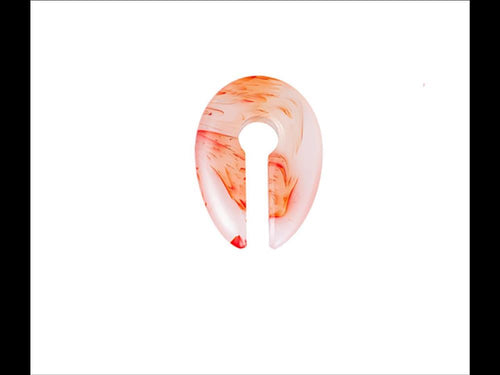 Ohrgewicht Stein 12mm Tropfen Schlüsselloch rot grün