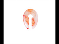 Cargar imagen en el visor de la galería, Ohrgewicht Stein 12mm Tropfen Schlüsselloch rot grün
