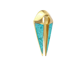 Cargar imagen en el visor de la galería, Ohrgewicht Messing Pfeil 6mm 2ga crushed Türkis Dehner
