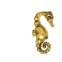 Cargar imagen en el visor de la galería, Ohrgewicht 4mm Hook Dehner Messing Seepferdchen 40mm
