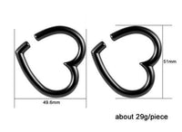 Load image into Gallery viewer, Ohrgewicht 6mm Dehner Edelstahl gold PVD Herz Piercing
