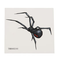 Cargar imagen en el visor de la galería, Klebetattoo temporär Spinne realistisch spitze Beine schwarz rot 1 Bogen
