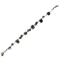 Load image into Gallery viewer, Armband blau grau Perlmutt Splitter Perlen Damen 18-20 cm verstellbar nickelfrei Karabiner
