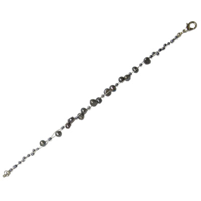 Perlen Armband Damen blau grün lila Zuchtperlen Schmuckdraht Karabiner nickelfrei 18 cm