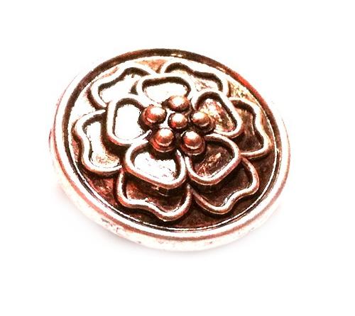 Chunks Buttons Druckknöpfe Click Button für Lederarmband Chunk Edelstahl rund Armband Muster Blume