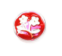 Load image into Gallery viewer, Chunks Buttons Druckknöpfe Click Button für Lederarmband Chunk Edelstahl Armband Blumen am Stiel
