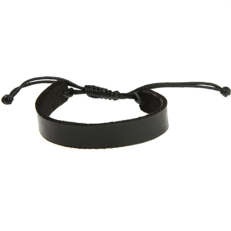 Lederarmband schwarz schlicht 1,2cm breit verstellbar ca.19-22 cm lang