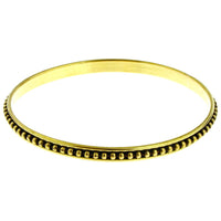 Cargar imagen en el visor de la galería, Messing Brass Armreif golden schwarz schmal Halbkugeln nickelfrei 68 mm antik Tribal Schmuck
