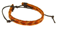 Load image into Gallery viewer, Leder Armband Fischgrätenzopf geflochten verstellbar
