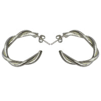 Load image into Gallery viewer, Silberohrstecker Silberohrringe 925er Silber Ohrringe Creolen Damen Schmuck Glanz Geflochten Oval
