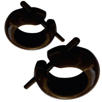 Load image into Gallery viewer, Kokosnuss kleine Creolen Holz Ohrringe Pin Stick 15mm
