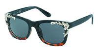 Cargar imagen en el visor de la galería, Sonnenbrille Damen 400 UV Nerdbrille  getönt Rosenornamente Vintage
