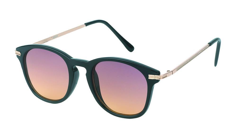 Sonnenbrille Panto Retro Brille getönt 400 UV dünn Metallbügel Punkte
