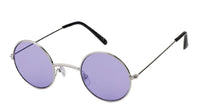 Cargar imagen en el visor de la galería, Sonnenbrille Round Lennon-Style 400 UV Metall getönt langer Steg rot rosa lila
