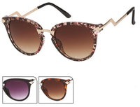 Load image into Gallery viewer, Sonnenbrille Damen Nerd Schleife Metall 400 UV Bügel versetzt Schlüssellochsteg
