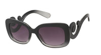 Load image into Gallery viewer, Sonnenbrille Glamour eckig spiralig getönt 400UV Vintage Designer

