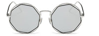 Cargar imagen en el visor de la galería, Sonnenbrille Round Resin Glasses Achteck Rand 400 UV Metall
