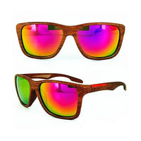 Load image into Gallery viewer, Sport Sonnenbrille Nerd 400 UV polarisiert Holz Optik
