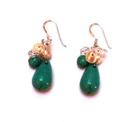 Cargar imagen en el visor de la galería, Damen Ohrringe Ohrhänger 925er Sterling Silber Steine Türkis Perlen weiß türkis
