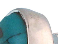 Load image into Gallery viewer, Ohrstecker Türkis Tropfen 15 mm 925er Sterling Silber Rand Stein Silberohrstecker
