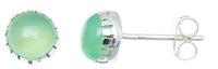 Load image into Gallery viewer, Ohrstecker Silber Rand Peridot grün rund 3,5 mm 925er Sterling Silber Stein Silberohrstecker
