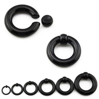 Load image into Gallery viewer, Ball Closure Piercing Klemmkugel Ring schwarz Acryl
