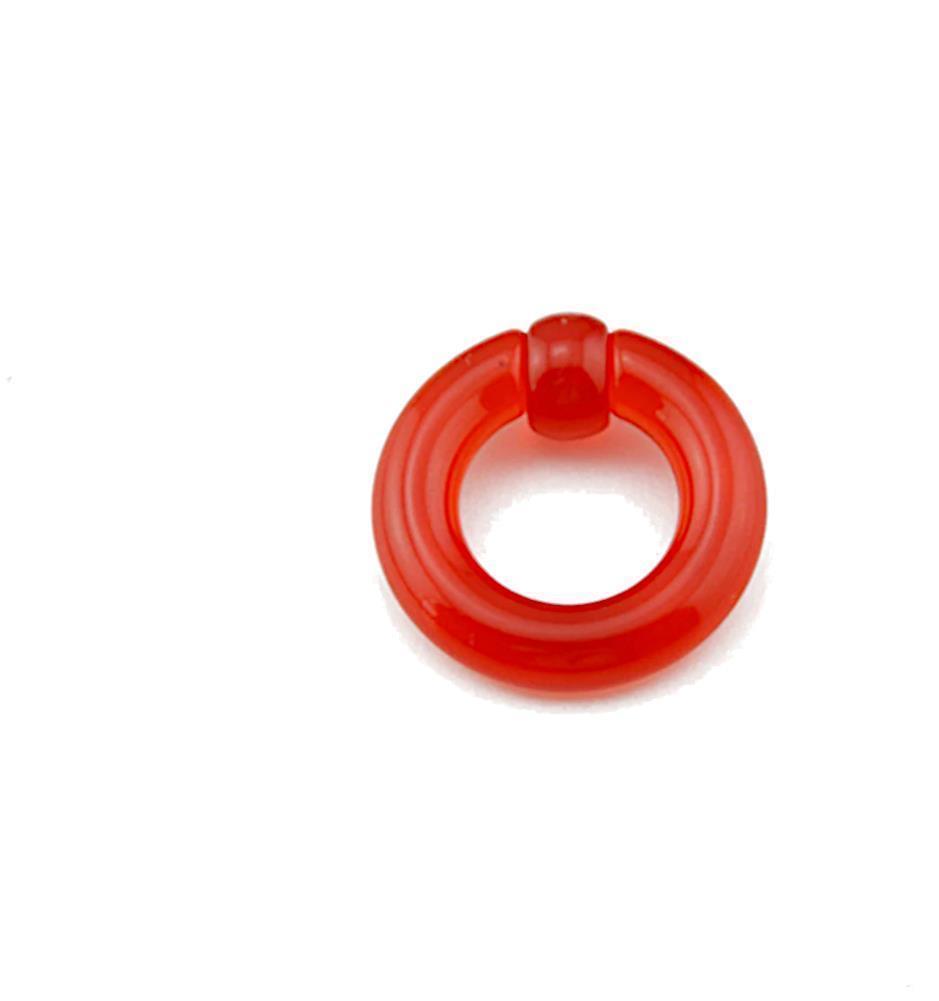 Ball Closure Piercing Klemmkugel Ring rot Acryl