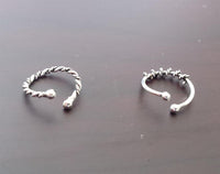 Load image into Gallery viewer, Fake Septum Piercing Nasenring Silber filigran 0.8mm
