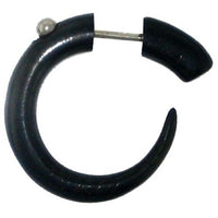 Cargar imagen en el visor de la galería, Fake Piercing, Bone Kralle, schwarz, Expander, Ohrhänger, Ohrstecker, Ohrring
