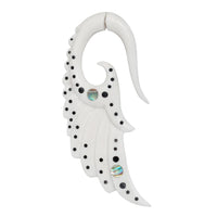 Cargar imagen en el visor de la galería, Fake Piercing Bone Edelstahl weiß Spiralen Sterne Spike Ohrstecker Ohrring
