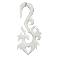 Cargar imagen en el visor de la galería, Fake Piercing Bone Edelstahl weiß Spiralen Sterne Spike Ohrstecker Ohrring

