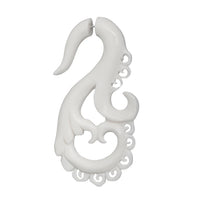 Cargar imagen en el visor de la galería, Fake Piercing Bone Edelstahl weiß Spiralen Sterne Spike Ohrstecker Ohrring
