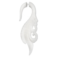 Cargar imagen en el visor de la galería, Fake Piercing Bone Edelstahl weiß Spiralen Sterne Spike Ohrstecker Ohrring
