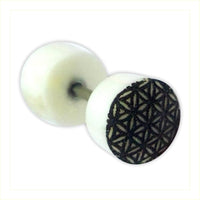 Cargar imagen en el visor de la galería, Fake Ohr Piercing Bone Knochen Edelstahl weiß Plug Pfeil Schwan Phönix Abalone
