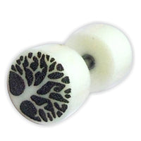 Cargar imagen en el visor de la galería, Fake Ohr Piercing Bone Knochen Edelstahl weiß Plug Pfeil Schwan Phönix Abalone
