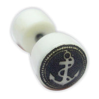 Cargar imagen en el visor de la galería, Fake Ohr Piercing Bone Knochen Edelstahl weiß Plug Pfeil Schwan Phönix Abalone
