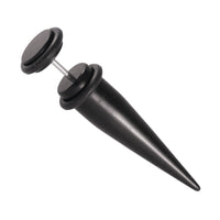 Cargar imagen en el visor de la galería, Acryl Fake Piercing Expander schwarz Dehnungsstab Straight Dehnstab
