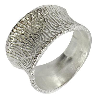 Silberring breit hell oxidiert Maserung 925er Sterling Silber Unisex Silberschmuck Ringe