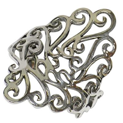 Silberring Spiralmuster groß filigran Ring 925er Sterling Silber Damen Schmuck