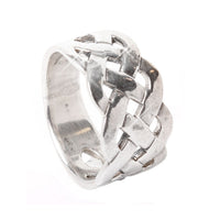 Load image into Gallery viewer, Silberring Netz Schleifen Ringe 925 Sterling keltisch Knoten Bandringe

