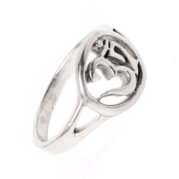 Silberring Om Zeichen Kreis Ringe 925er Sterling Silber Ring Unisex Schmuck