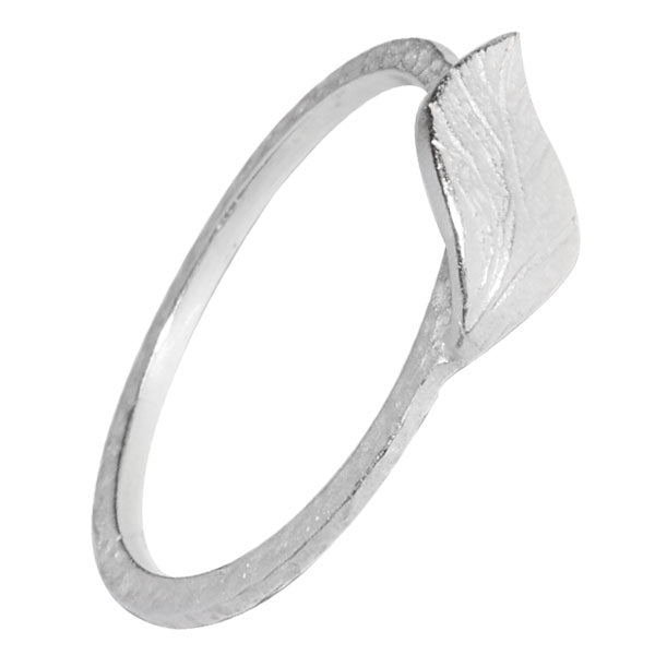 Silberringe dünn Blatt gehämmert 925er Sterling Silber Ring Ringe Damen Schmuck