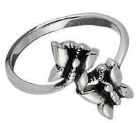 Cargar imagen en el visor de la galería, Silberring Schmetterlinge Paar 925er Sterling Silber Designer Ringe Schmuck
