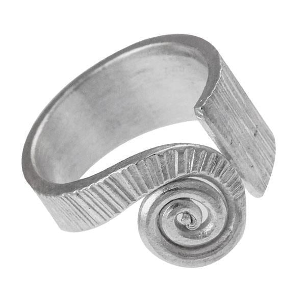 Silberring 925er Sterling Silber Designer Ringe Schmuck Schnecke gerillt