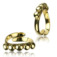 Cargar imagen en el visor de la galería, Ringe verstellbar Messing überlappend antik golden breit oder schmal
