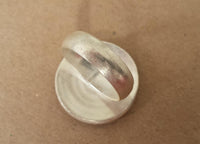 Load image into Gallery viewer, Silberring Aufsatz Platte Strudel 925er Sterling Silber Silberschmuck Damen Ringe
