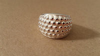 Load image into Gallery viewer, Silberring Halbkugeln gewölbt Band Ring 925er Sterling Silber Damen Herren Kugel Designer Schmuck
