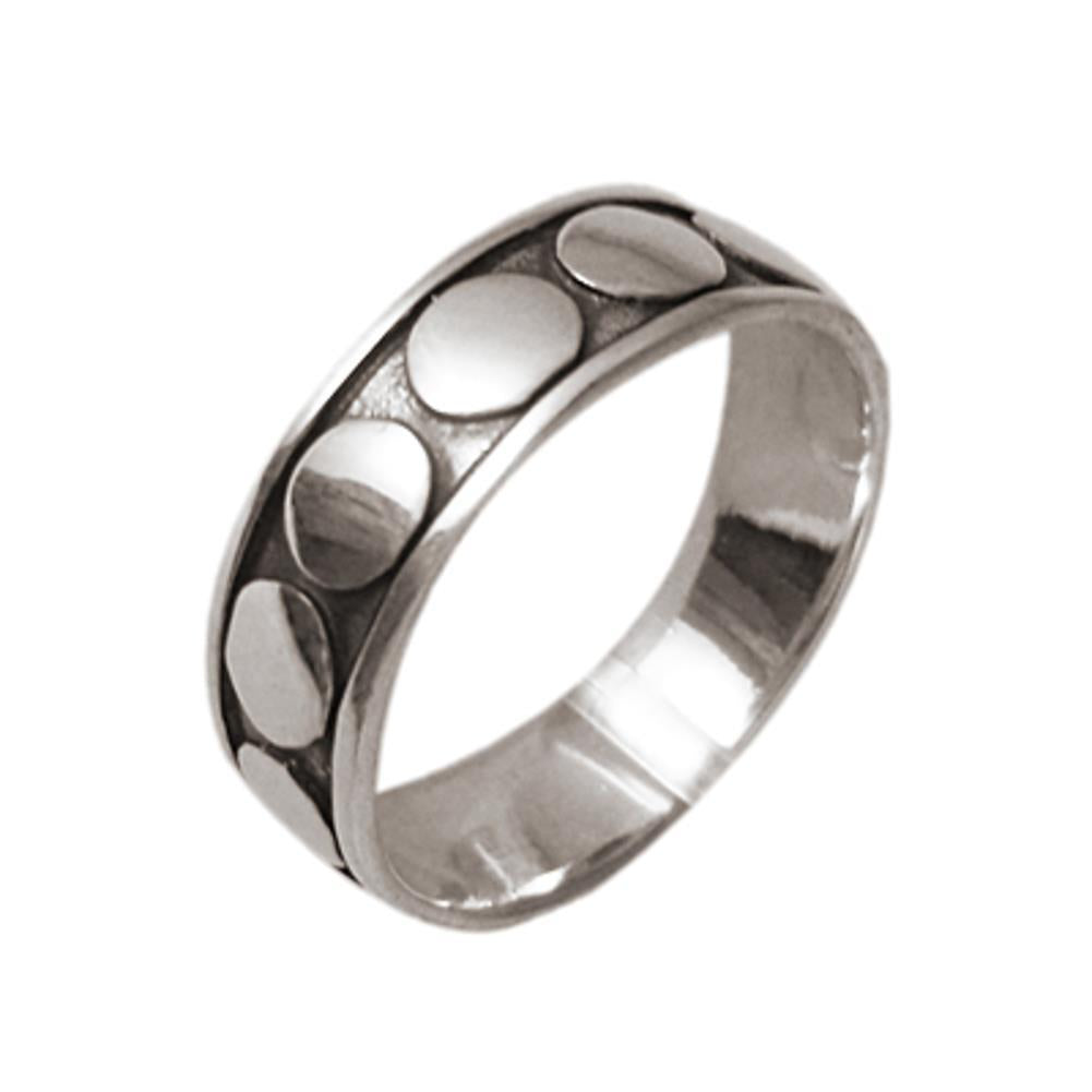 Silberring Ringe Punkte dunkel oxidiert aus 925er Sterling Silber Damen Silberschmuck