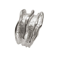 Load image into Gallery viewer, Silberring Einkerbungen matt massiv 925er Sterling Silber Damen Silberschmuck Ringe

