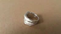 Load image into Gallery viewer, Silberring Einkerbungen matt massiv 925er Sterling Silber Damen Silberschmuck Ringe
